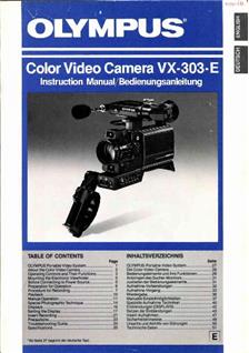 Olympus VX 303 E manual. Camera Instructions.